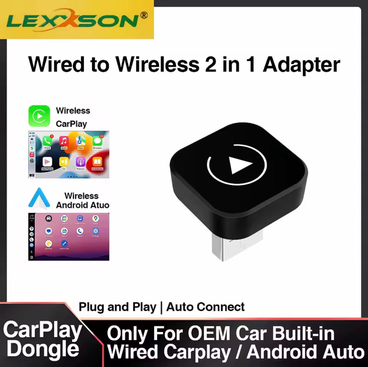 Altora Galaxy SmartLink Mini — 2-in-1 Wireless CarPlay & Android Auto Adapter