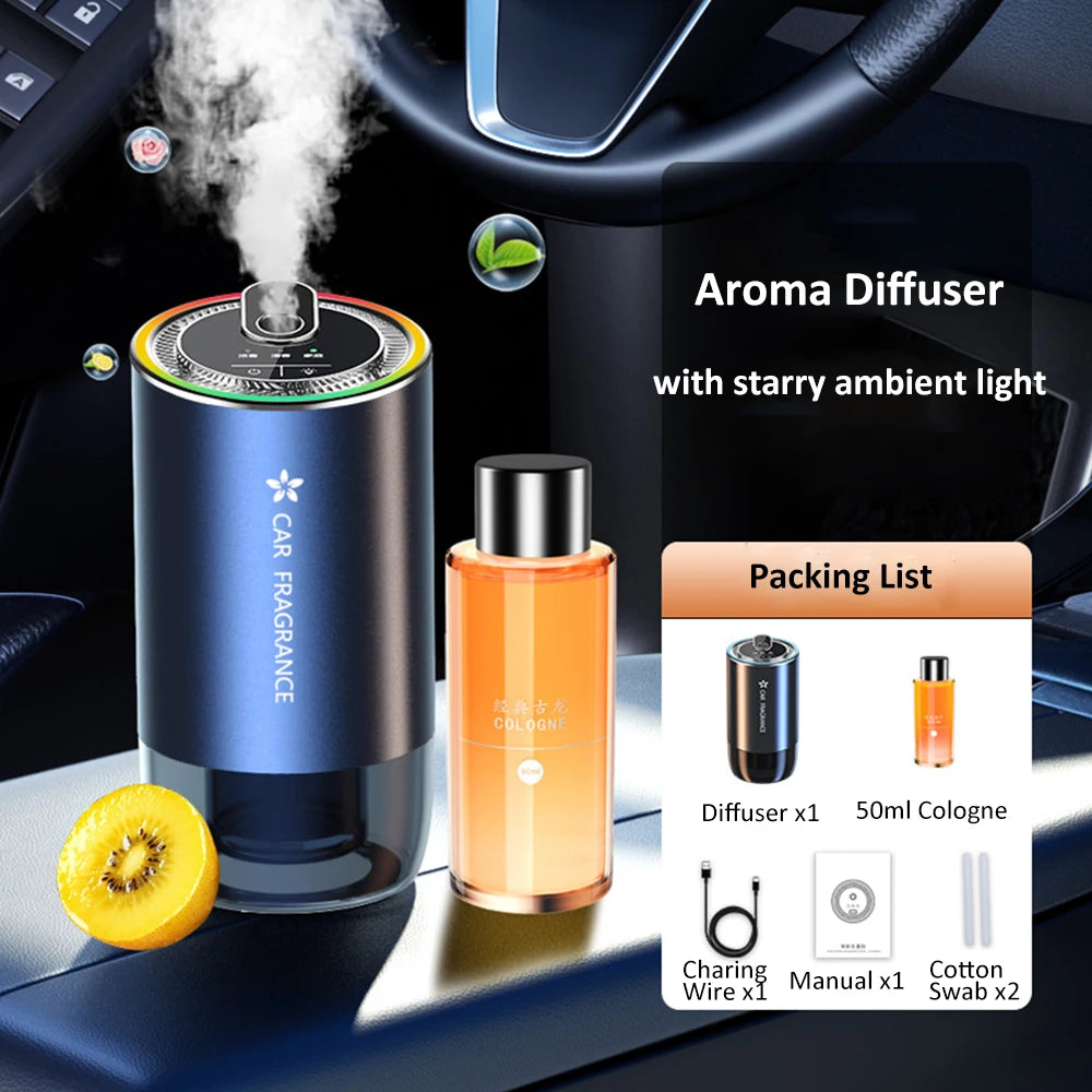Altora Galaxy Aroma Diffuser — LED Starry Ambient Light & Premium Car Fragrance System
