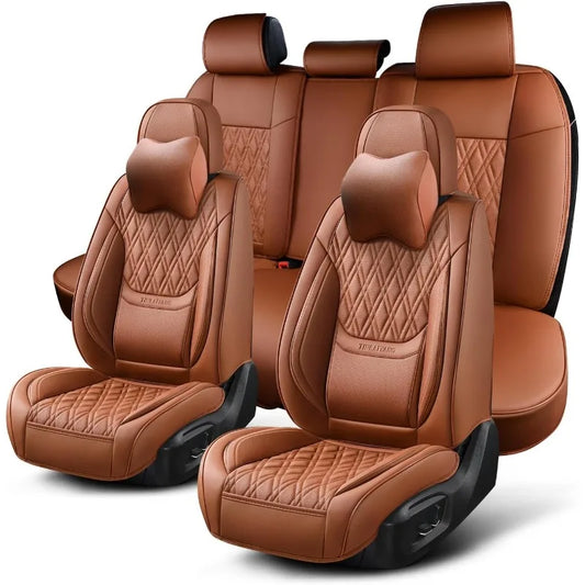 ALTORA Luxe Series Leather Seat Transformation Kit – Brown Edition (Universal Fit)