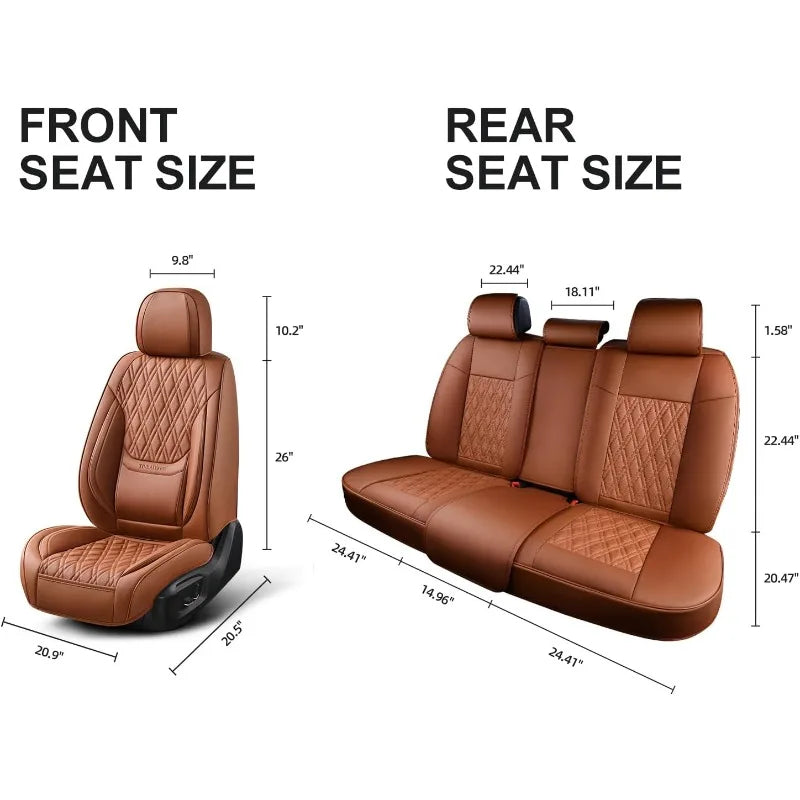 ALTORA Luxe Series Leather Seat Transformation Kit – Brown Edition (Universal Fit)