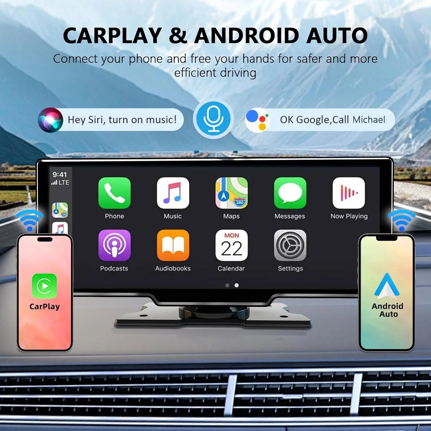 Altora Signature SmartDisplay 10.26″ — Universal Wireless CarPlay & Android Hub