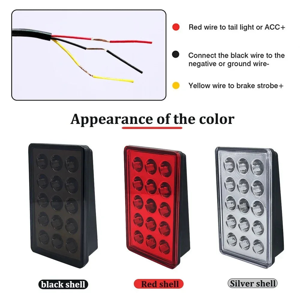 Altora Phantom F1 LED Brake Light — Dynamic Rear Flash Warning Lamp (Universal 12V)