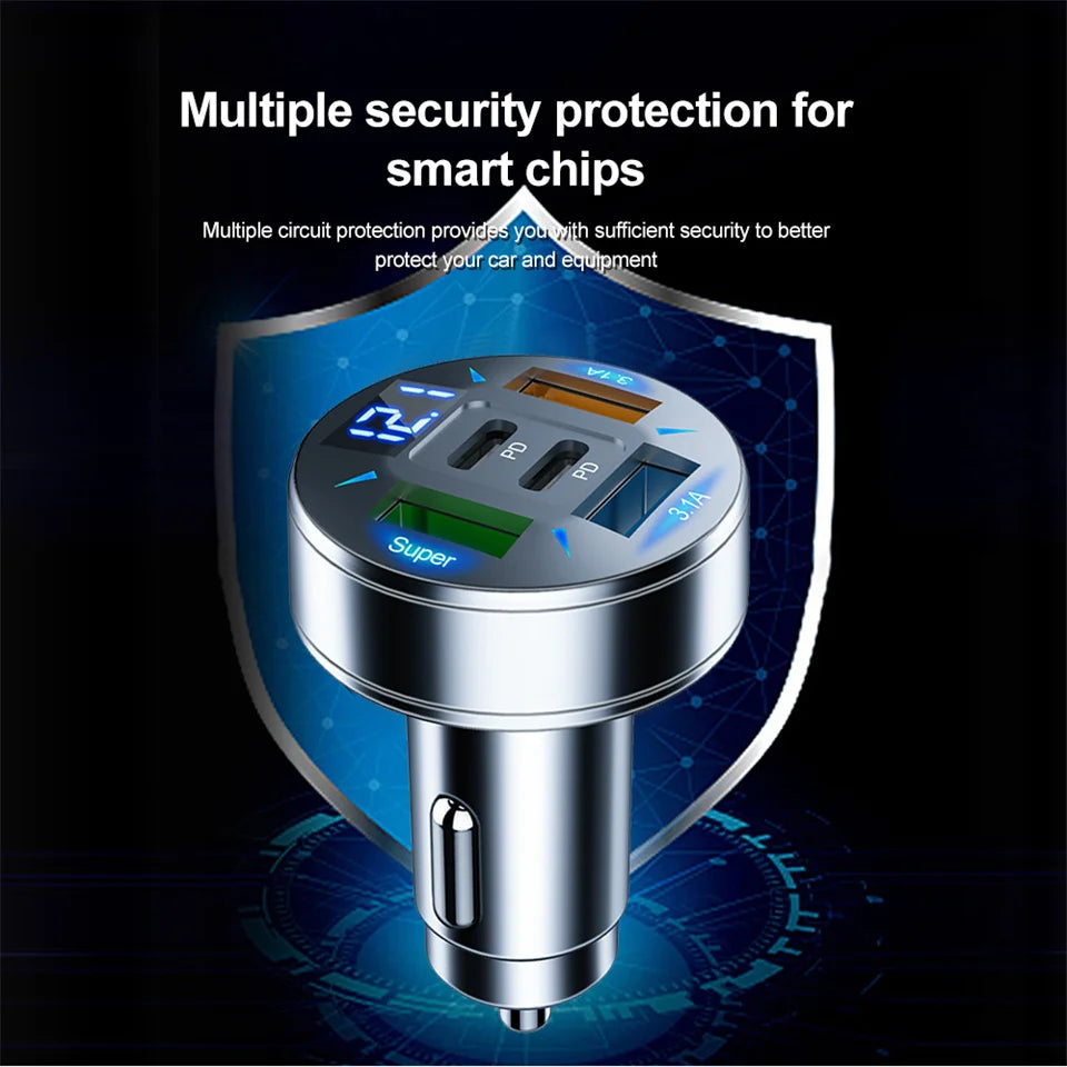 Altora PowerSurge 250W 5-Port Fast Car Charger