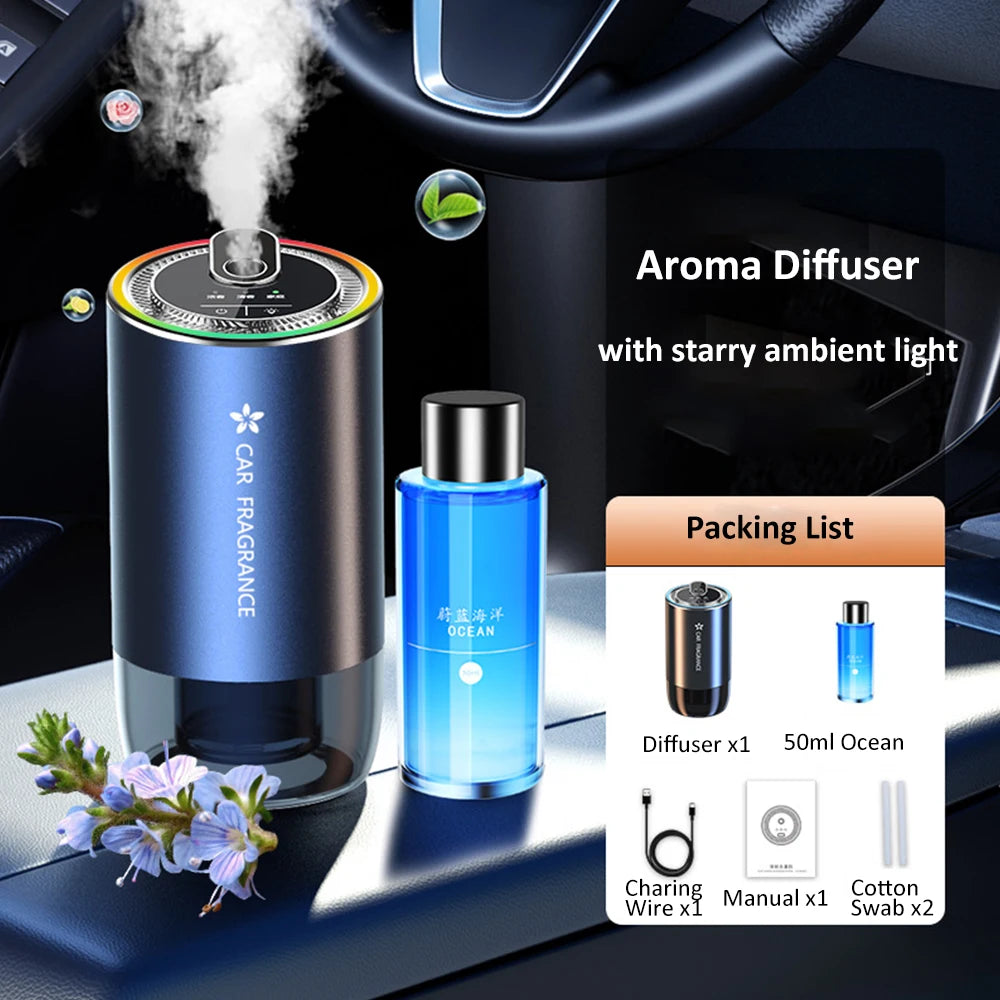 Altora Galaxy Aroma Diffuser — LED Starry Ambient Light & Premium Car Fragrance System