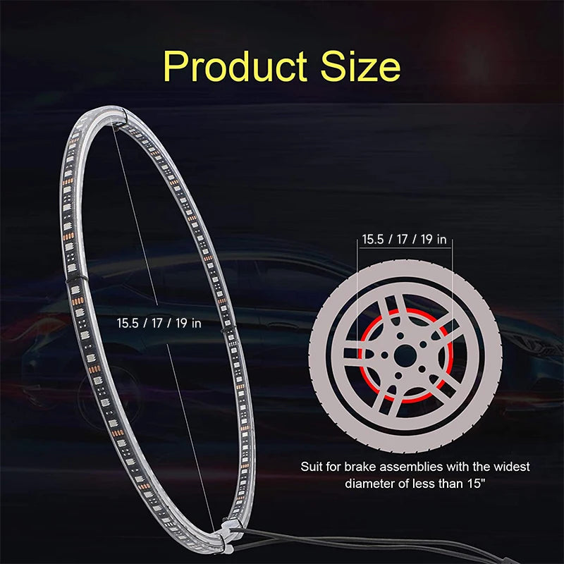 ALTORA “WHEEL RING DOMINATOR KIT” – 4-Piece RGB LED Hub & Rim Lighting System