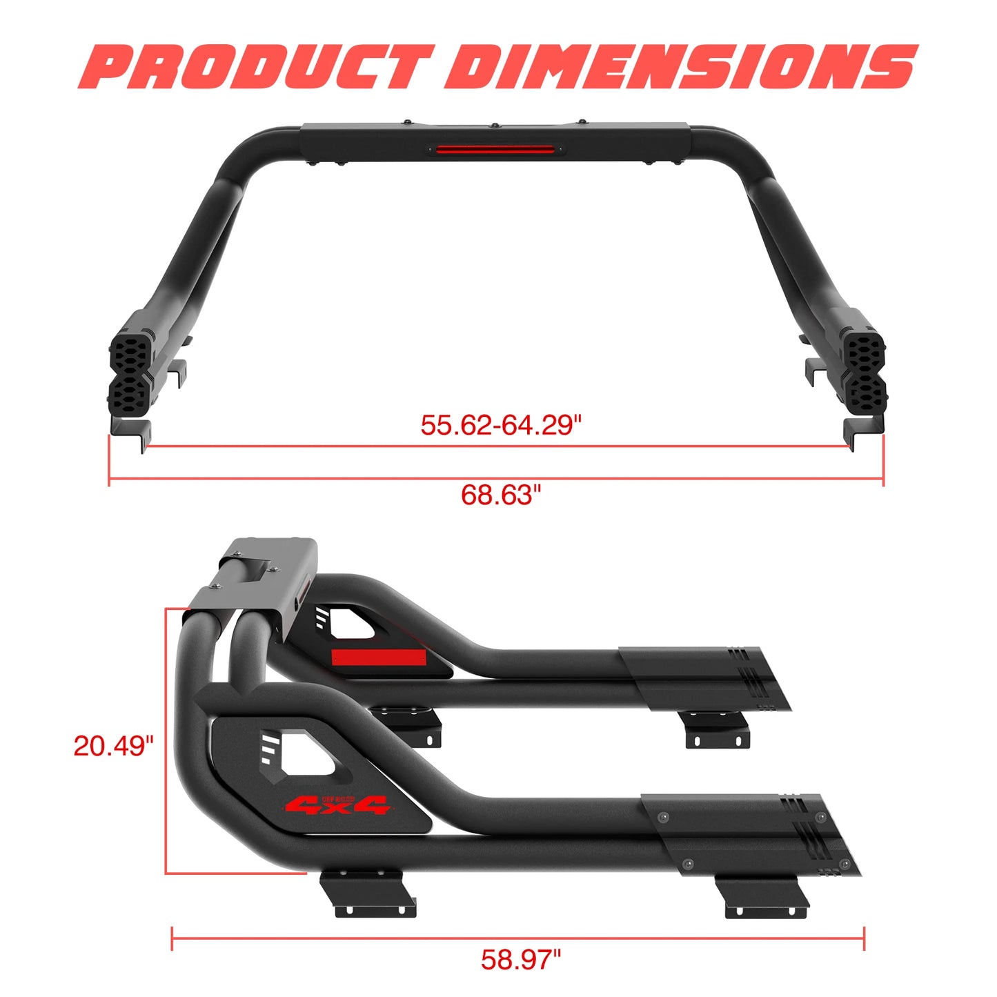 ALTORA Vortex Adjustable Truck Roll Bar