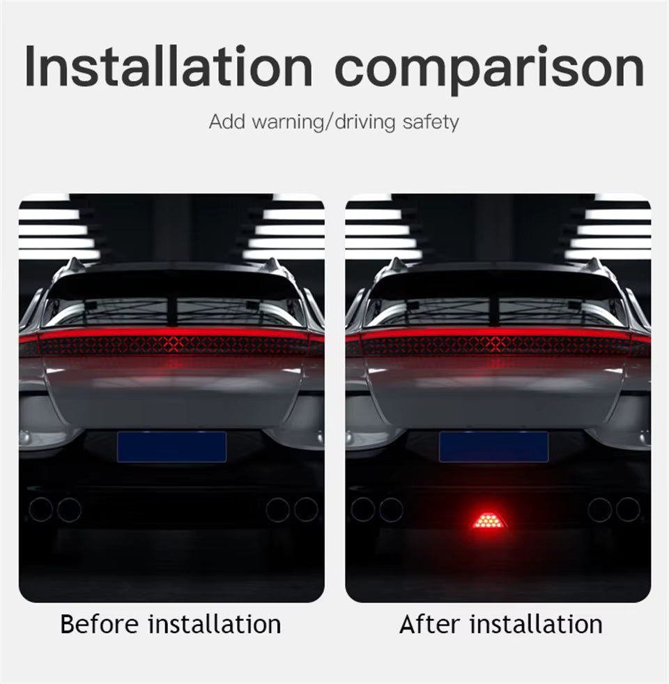 Altora Phantom Triangle LED Brake Light — Universal Rear Warning Lamp